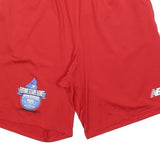 NEW BALANCE Mens Red Sports Shorts M W29 Future Stars Logo Polyester Casual