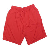 NEW BALANCE Mens Red Sports Shorts M W29 Future Stars Logo Polyester Casual