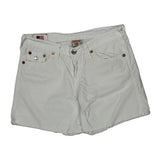 True Religion Mini Denim Shorts - 32W US 8 White Cotton