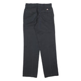 DICKIES Mens Cotton Blend Black Regular Straight Trousers W30 L31 Workwear