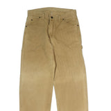DICKIES Mens Jeans Beige Regular Straight Denim W30 L30 Workwear Zip Closure