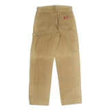 DICKIES Mens Jeans Beige Regular Straight Denim W30 L30 Workwear Zip Closure
