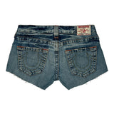 True Religion Mini Denim Shorts - 30W US 2 Blue Cotton