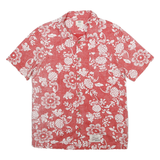 VANS Mens Red & White Floral Short Sleeve Shirt M Cotton Blend Summer Casual