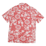 VANS Mens Red & White Floral Short Sleeve Shirt M Cotton Blend Summer Casual