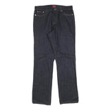 CHAPS Womens Jeans Blue Regular Straight Denim Dark W34 L34 Classic Cotton Blend