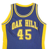 RUSSELL ATHLETIC Mens Blue & Yellow Oak Hill Graphic Jersey XL Sleeveless Crew