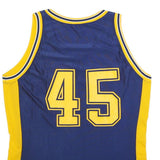 RUSSELL ATHLETIC Mens Blue & Yellow Oak Hill Graphic Jersey XL Sleeveless Crew