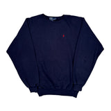 Polo By Ralph Lauren Sweatshirt - Medium Navy Cotton Blend