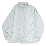 HABAND Mens White Lightweight Zip Jacket XL Polyester Plain Casual Outerwear