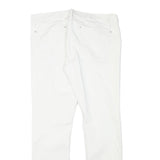 RALPH LAUREN Womens Slim White Cotton Blend Denim Jeans W32 L28 Zip Stylish