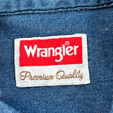 Wrangler Denim Shirt - Large Blue Cotton