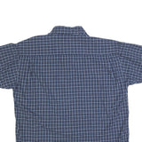 WRANGLER Mens Blue Check Shirt XL Cotton Blend Casual Summer Button Shirt