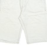 GREEN COAST Mens Shorts White Casual M W32 Cotton Blend Straight Fit Pockets