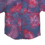 LEVI'S Mens Blue & Red Cotton Blend Printed Shirt XL Casual Short Sleeve Summer