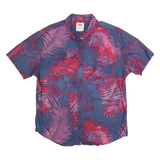 LEVI'S Mens Blue & Red Cotton Blend Printed Shirt XL Casual Short Sleeve Summer