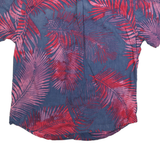 LEVI'S Mens Blue & Red Cotton Blend Printed Shirt XL Casual Short Sleeve Summer