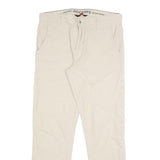 DOCKERS Mens Cotton Beige Regular Straight Trousers W32 L32 Classic Casual