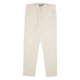 DOCKERS Mens Cotton Beige Regular Straight Trousers W32 L32 Classic Casual