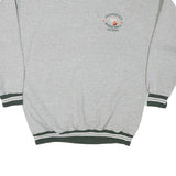 ASH CITY Mens Grey Sweatshirt L Basketball Print Crew Neck Cotton Blend Pullover