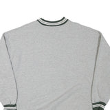 ASH CITY Mens Grey Sweatshirt L Basketball Print Crew Neck Cotton Blend Pullover