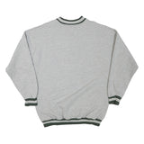 ASH CITY Mens Grey Sweatshirt L Basketball Print Crew Neck Cotton Blend Pullover