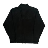 Nike Ribbed Knit Track Jacket - Large Black Wool