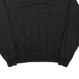 POP Mens Black Cotton Blend Bomber Jacket M Plain Zip Casual Classic