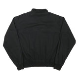 POP Mens Black Cotton Blend Bomber Jacket M Plain Zip Casual Classic