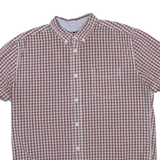 TOMMY HILFIGER Mens Red & White Check Shirt XL Button Down Collar Casual