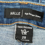Halle True Religion Skinny Jeans - 28W UK 8 Blue Cotton Blend