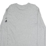 NIKE Mens Grey Purdue Long Sleeve Crew Neck T-Shirt XL Cotton Sportswear