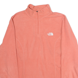 THE NORTH FACE Womens Pink 1/4 Zip L Fleece Sweatshirt Outdoor Activewear