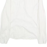 GUESS Womens White Lace Panel Shirt Long Sleeve Collared M Elegant