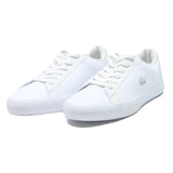 LACOSTE Straightset Womens Lace-Up Trainers White Leather UK 6.5 Casual