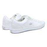 LACOSTE Straightset Womens Lace-Up Trainers White Leather UK 6.5 Casual