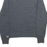 CHAMPION Mens Grey Crew Neck S Cotton Blend Pullover Sweatshirt Casual