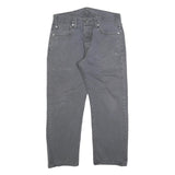 LEVI'S Mens Cotton Blend Grey Regular Straight Trousers W31 L24 Classic Casual