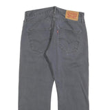 LEVI'S Mens Cotton Blend Grey Regular Straight Trousers W31 L24 Classic Casual