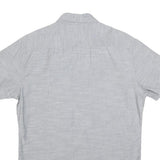 LEE Mens Grey Button-Down Short Sleeve Shirt S Cotton Blend Casual Summer