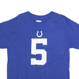 NFL Mens Blue Richardson 5 Graphic T-Shirt L Short Sleeve Crew Neck