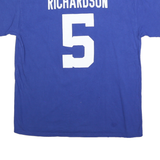 NFL Mens Blue Richardson 5 Graphic T-Shirt L Short Sleeve Crew Neck