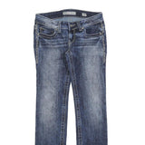 BKE Womens Slim Blue Denim Jeans W26 L30 Zip Cotton Blend Stylish Pocket