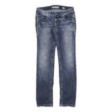 BKE Womens Slim Blue Denim Jeans W26 L30 Zip Cotton Blend Stylish Pocket