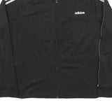 ADIDAS Womens Black & White Track Jacket XL Polyester Blend Zip Casual