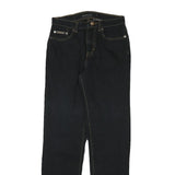 CALVIN KLEIN JEANS Womens Black Regular Straight Denim Jeans W26 L29 Zip Cotton