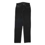 CALVIN KLEIN JEANS Womens Black Regular Straight Denim Jeans W26 L29 Zip Cotton