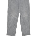 LAUREN RALPH LAUREN Womens Grey Cotton Blend Regular Straight Trousers W28 L29