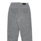 LAUREN RALPH LAUREN Womens Grey Cotton Blend Regular Straight Trousers W28 L29