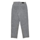 LAUREN RALPH LAUREN Womens Grey Cotton Blend Regular Straight Trousers W28 L29